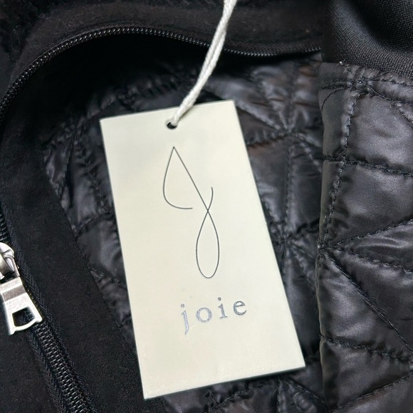 Joie Black Full Zip Vest with Faux Fur Size XL NWT - Picture 3 of 6